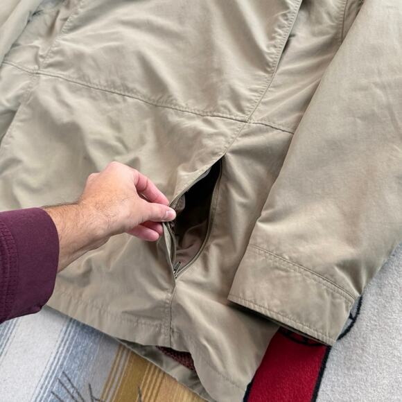 Vintage Men’s Eddie Bauer Barn Coat Size XL Plaid Lined Corduroy Collar - Picture 9 of 12